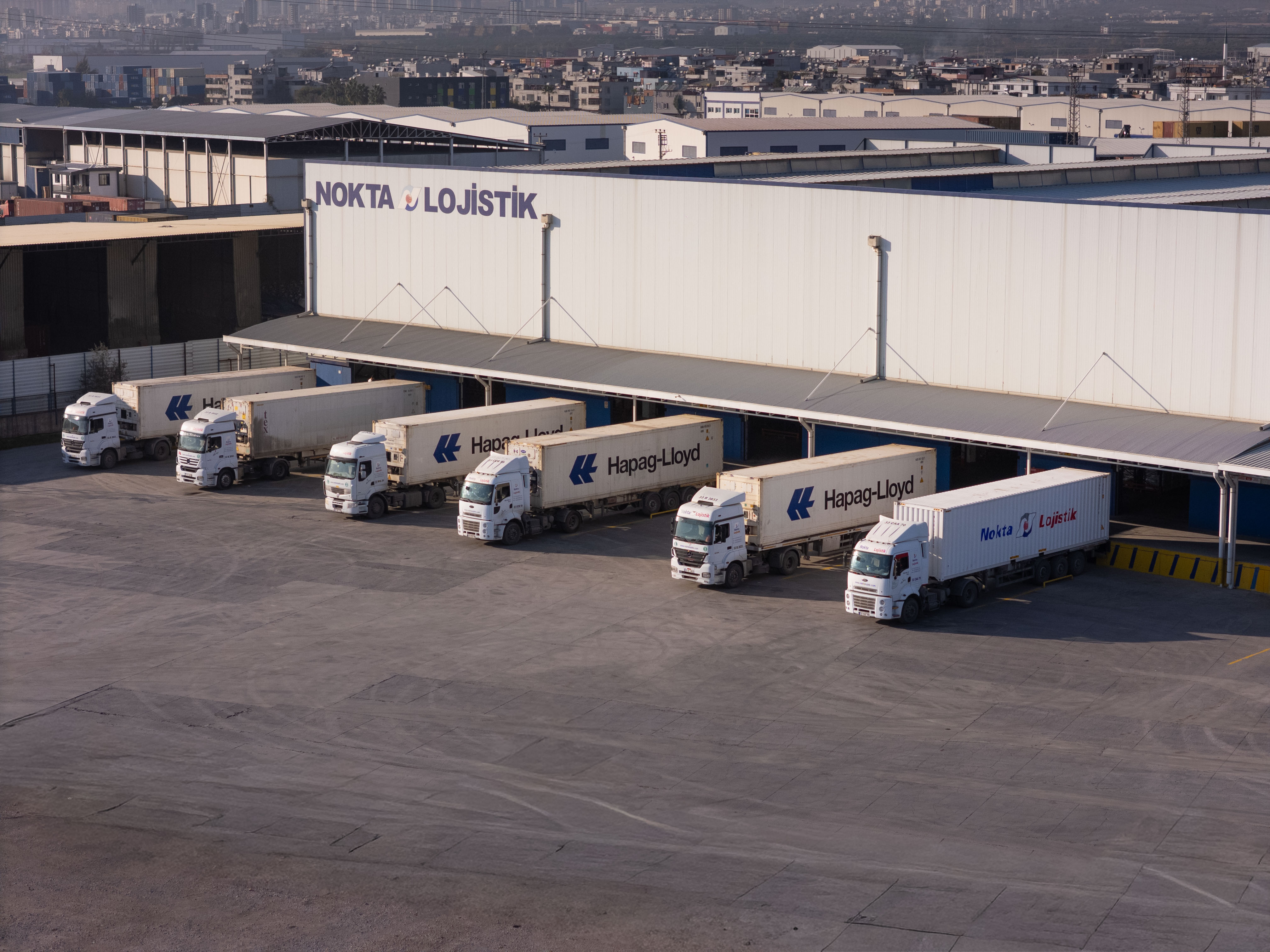 Logistics facility aerial view
